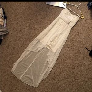 White high-low homecoming dress